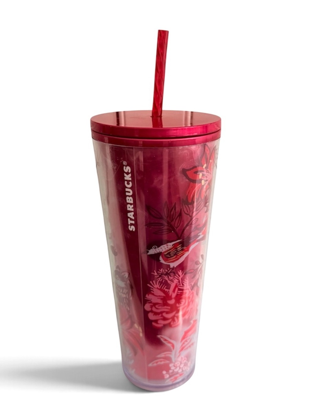 Starbucks Venti Tumbler with Straw Holiday 2022 Enchanted Forest 24 oz acrylic